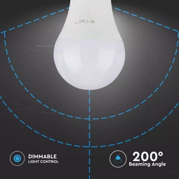 12W LED Plastic Bulb A60 E27 Dimmable