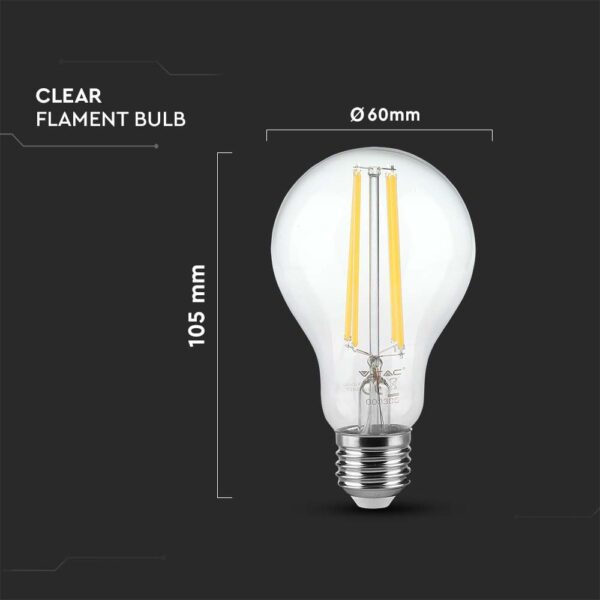 12W LED Bulb A60 E27 Clear Glass
