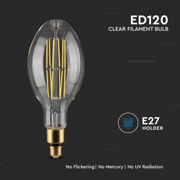 24W LED Filament Bulb ED120 Clear Glass E27 (160Lm/W)