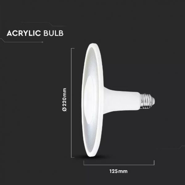 18W Acrylic LED Plastic Bulb - UFO Ceiling Lamp E27