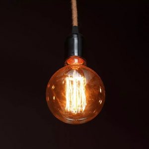 4W G125 LED Art Filament Bulb Amber Glass E27 1800K
