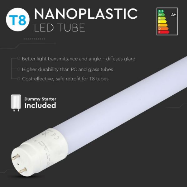 20W T8 LED Plastic Tube Non Rotatable 150cm G13