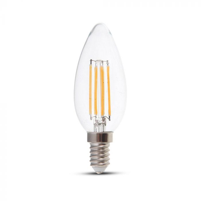 4W LED Candle Filament Bulb Clear Cover E14