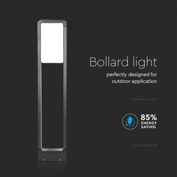 10W Led Bollard Lamp IP65 Samsung Chip White and Black Finish