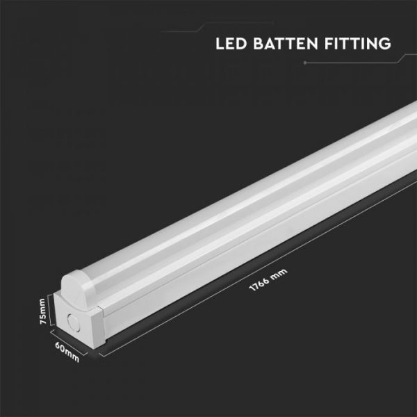 60W LED Batten Fitting 6Ft 180cm with
