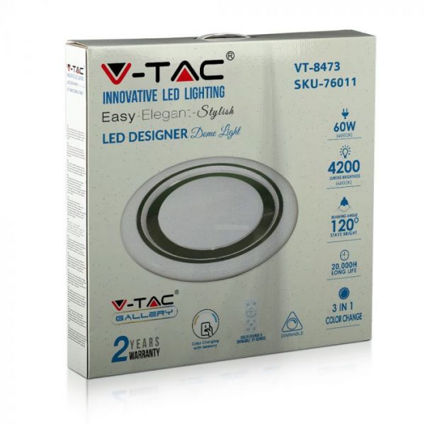 LED Designer Domelight CCT 3in1 30W/60W/30W Dimmable IP20