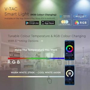 15W Smart LED Bulb E27 A65 RGB+WW+CW Compatible with Alexa & Google Home
