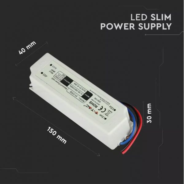 30W LED Waterproof Power Supply 12V 2.5A IP67 Plastic