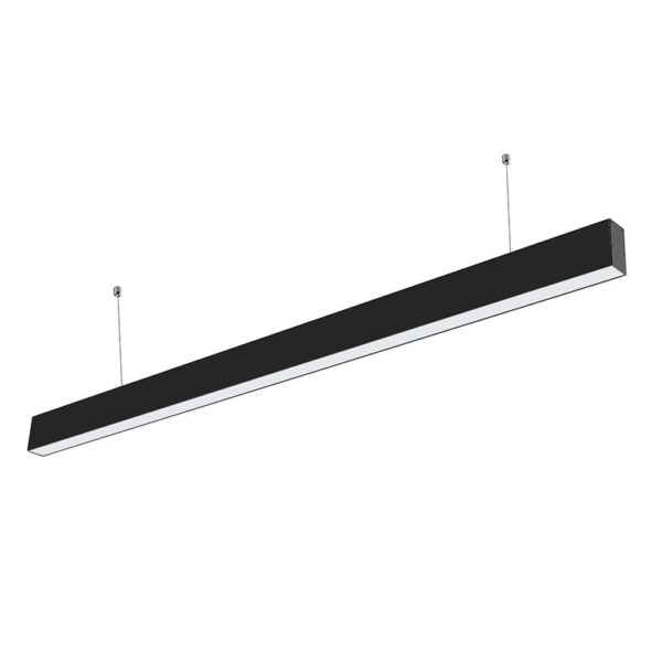 40W LED Linear Suspended Light Slim Black