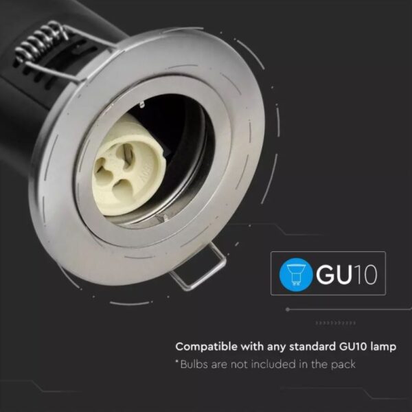 GU10 Fire Rated Downlight Fitting with Twist and Lock Thick Body