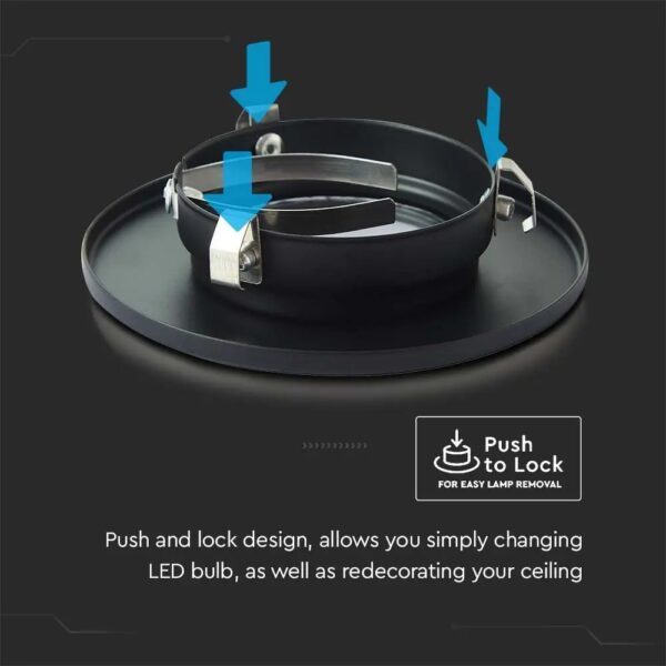 BEZEL FOR FIRE RATED DOWNLIGHT PUSH & LOCK IP65 5PCS/PACK