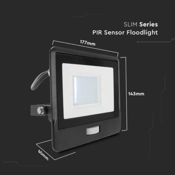 30W LED Floodlight PIR Sensor SMD Samsung Chip, 1m Wire