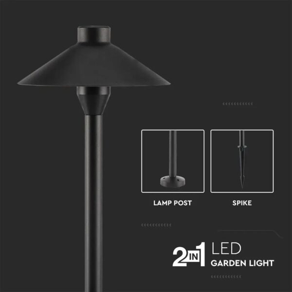 7W Led Garden Spike Light Samsung Chip Black Body Ip65