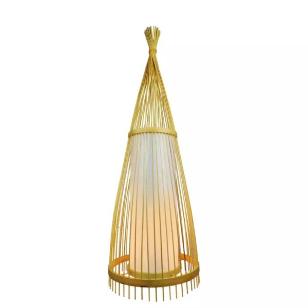 Wooden Floor Lamp With Rattan Lampshade E27 Holder D:400*1500mm