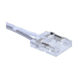 One End Connector White Wire 8mm For COB Strip