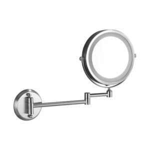 Anti-Fog 5MM Copper-Free Silver Mirror/A Round Mirror LED lamp Wall-Mounted Smart Touch Switch Bathroom Mirror 60cm WZP Mirror-Bathroom Mirror 