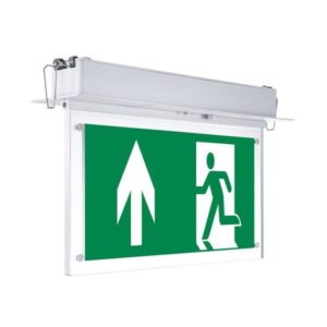LED Recessed Fixed Emergency Exit Light 3 Hours Duration With PVC Legend
