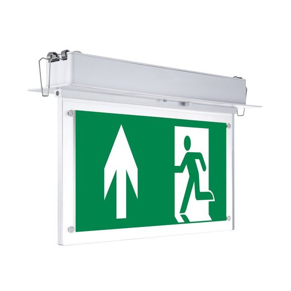 LED Recessed Fixed Emergency Exit Light