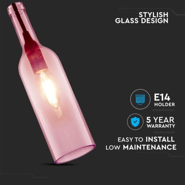 Bottle Pendant Light-E14 Holder