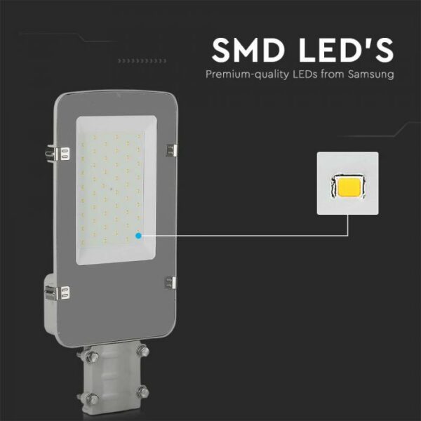 30W Led Streetlight Samsung Chip Grey Body