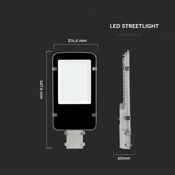 50W Led Streetlight Samsung Chip Grey Body