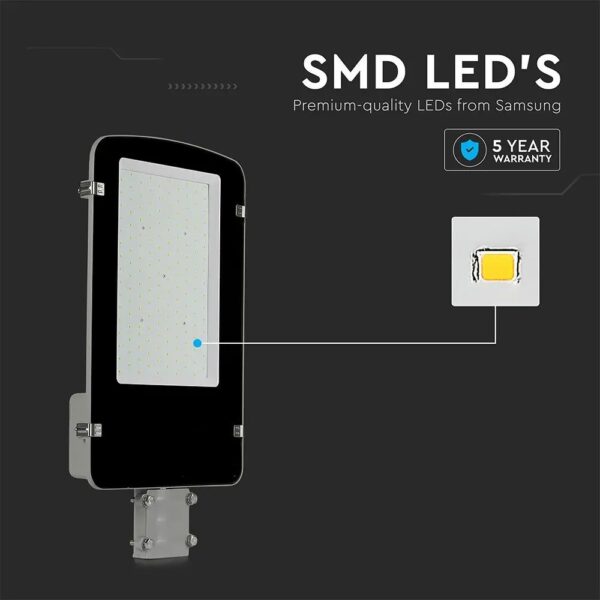 100W Led Streetlight Samsung Chip Grey Body