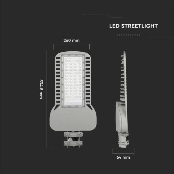 150W Led Slim Streetlight Samsung Chip 135 LM/W