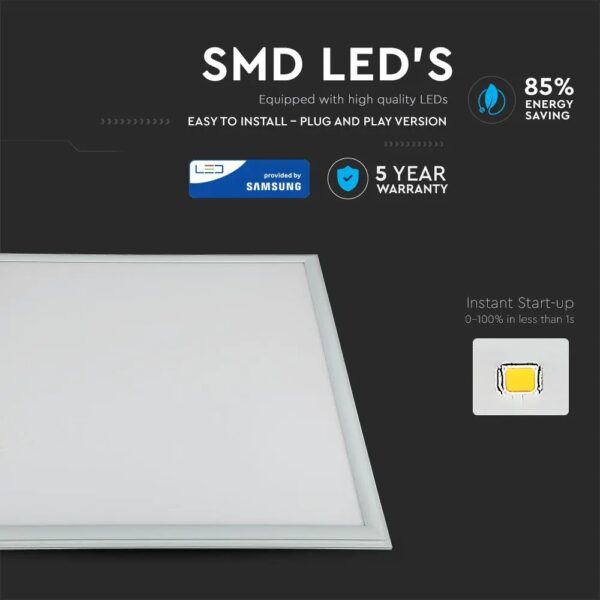 29W LED Panel 600x600mm Samsung Chip 120lm/W 6Pcs/Pack 5 Years Warranty