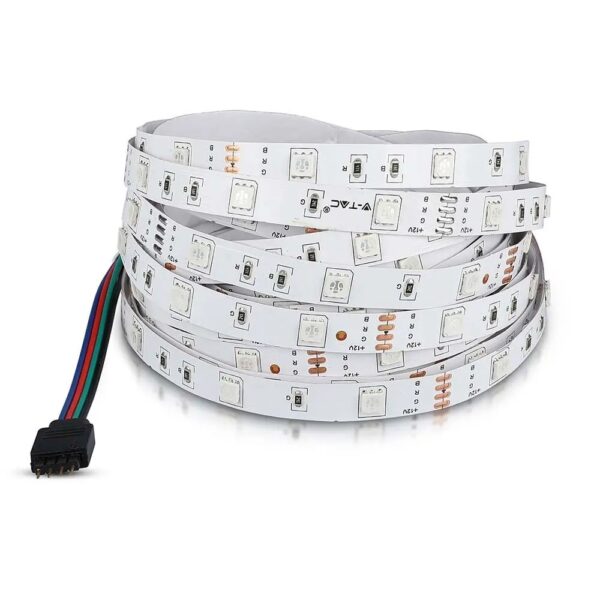 6W LED Strip 30 LED's IP20 12V 5m Reel