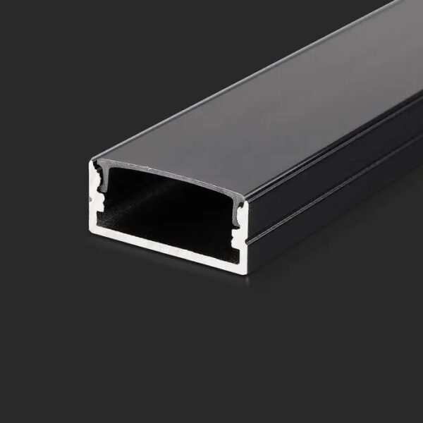 Mounting Kit With Diffuser For Led Strip 2000x23.5x10mm Black