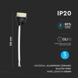 GU10 White Color Silicon Wire
