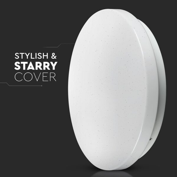 24W LED Dome Light 350mm Starry Cover CCT 3in1 Round