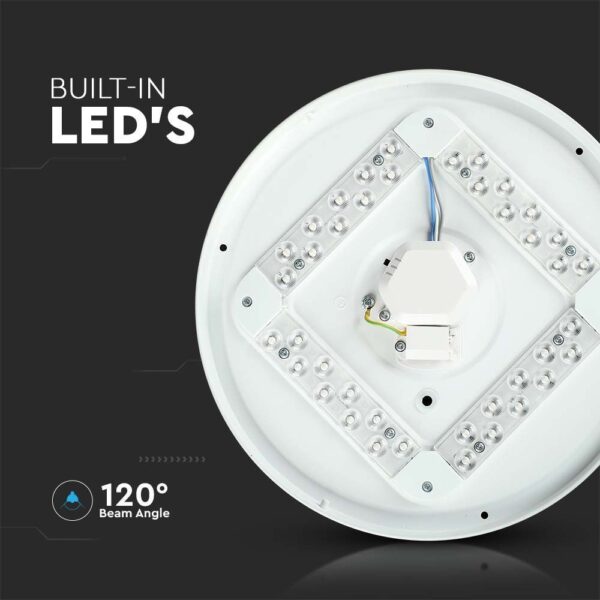 24W LED Dome Light 350mm Milky Cover CCT 3in1 Round