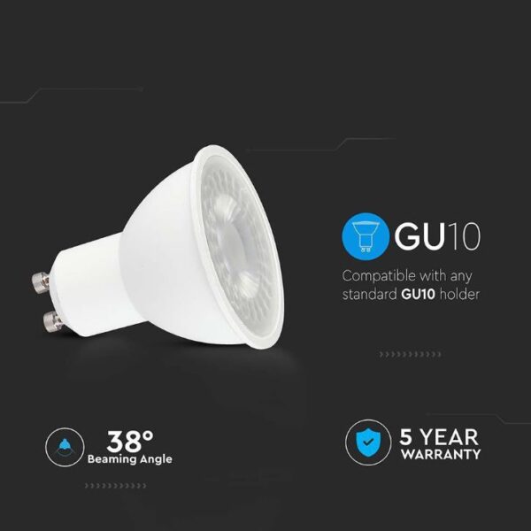 4.5W GU10 Plastic Spotlight 38 Degrees Beam