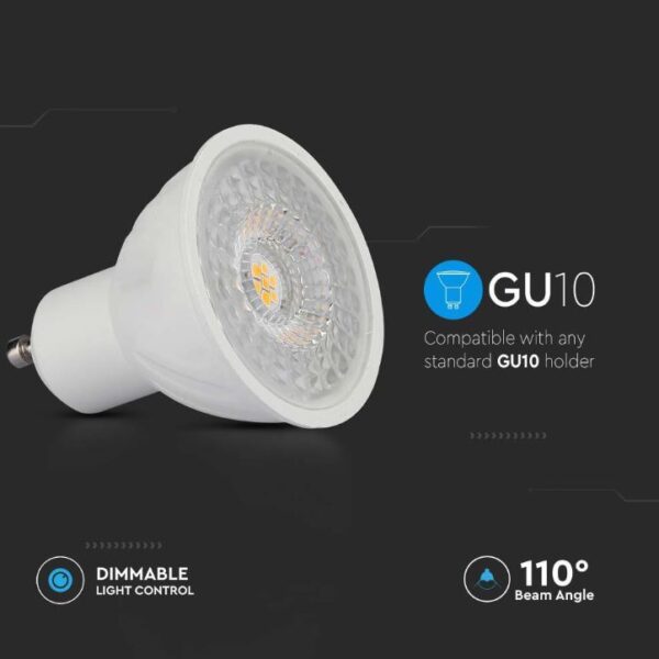6W GU10 Ripple Plastic Spotlight 110 Degrees Beam Dimmable