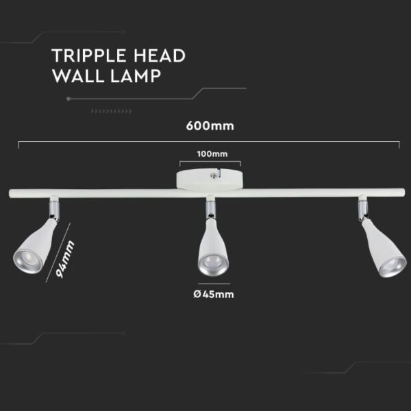 13.5W LED Wall Lamp Adjustable Triple-Head