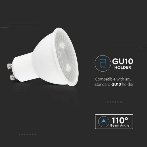 7.5W GU10 Plastic Spotlight 110 Degrees Beam