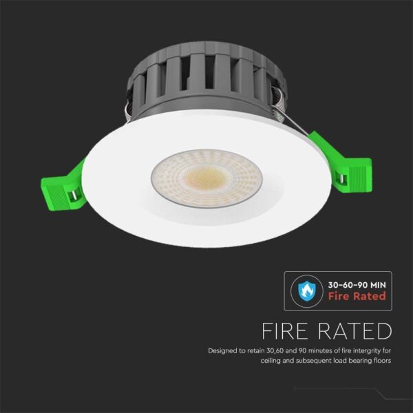 8W LED Fire Rated Downlight IP65 CCT 4in1 Dimmable