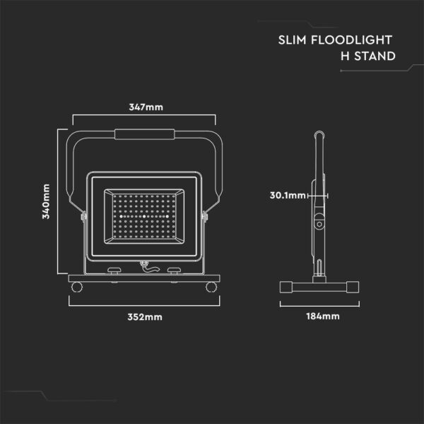 100W LED Slim Floodlight With Samsung Chip