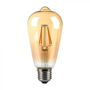 4W ST64 Filament Bulb E27 Amber Cover 2200K
