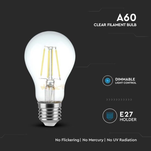 8W LED Filament A67 Bulb 3000K E27