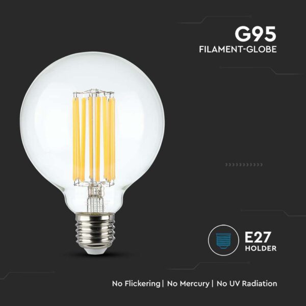 6W G95 Filament Bulb G125 Clear Glass E27