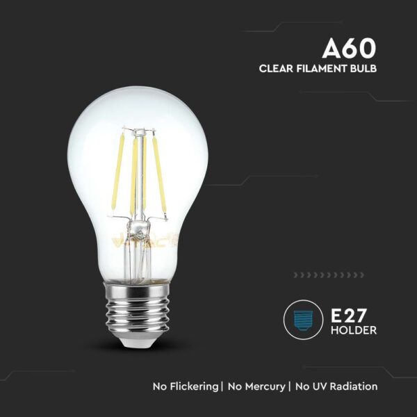 10W Filament Bulb A67  Clear Glass E27