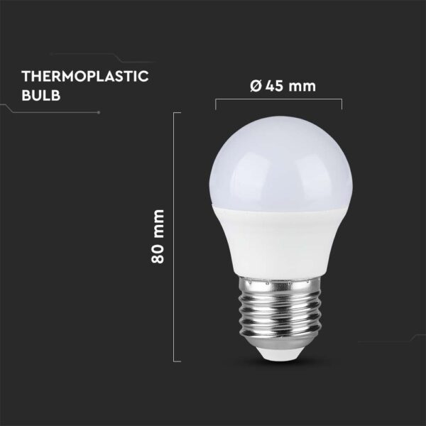 4.5W G45 Plastic Bulb E27 3 Pcs Per Pack