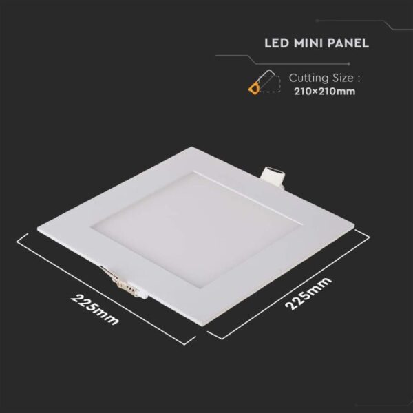 18W LED Slim Recessed Panel with Driver Square 225mm
