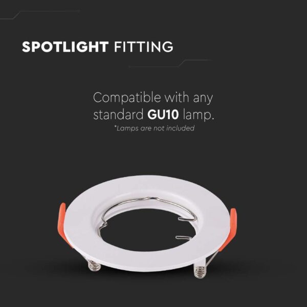 GU10 Fitting Round Black And White Recessed