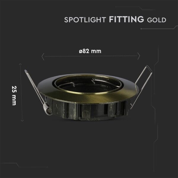 GU10 Fitting Round And Square Gold and Bronze Color
