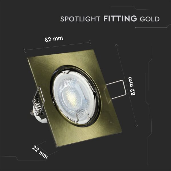 GU10 Fitting Round And Square Gold and Bronze Color