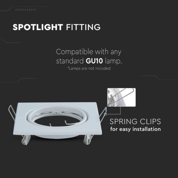 GU10 Fitting Square And Round 2 Pcs Per Pack