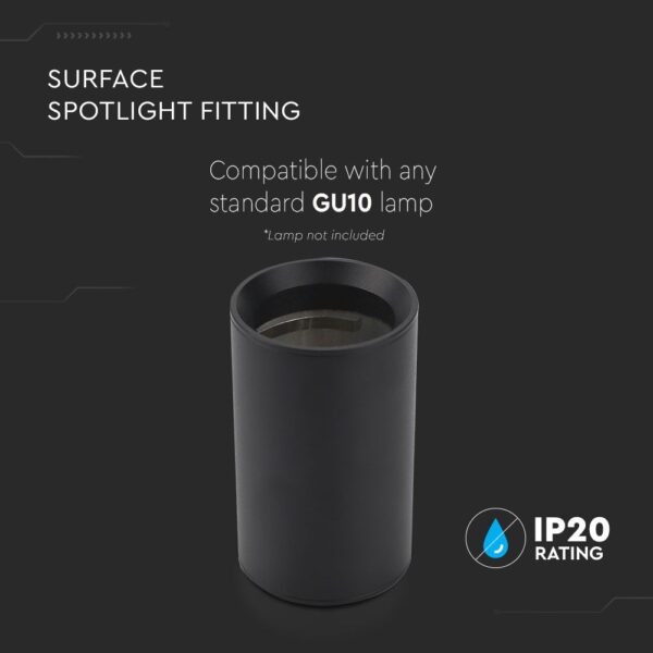 Surface Mounted GU10 Fitting Height 100mm